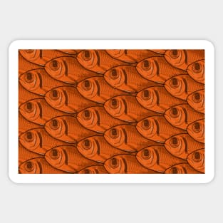 Fish Orange Pattern Sticker